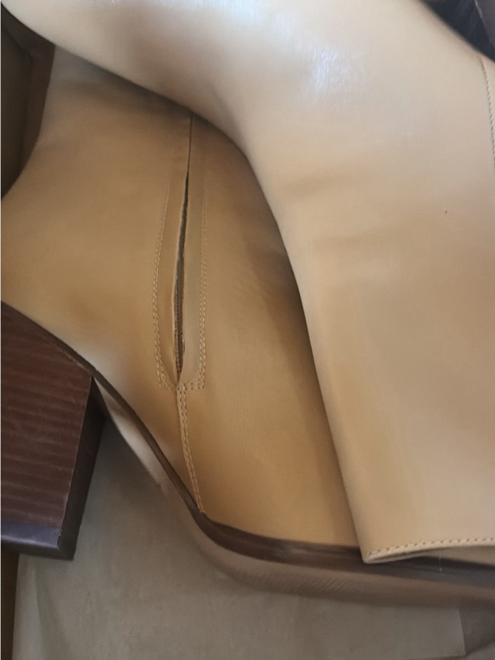 Women's Tan Leather Mid-Heel Boots Marc fisher